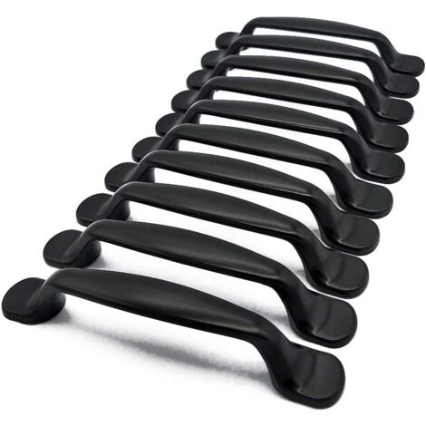 Tiradores Para Muebles KJLEEN - 10 Piezas, Negro, 128mm, Aleación De Aluminio
