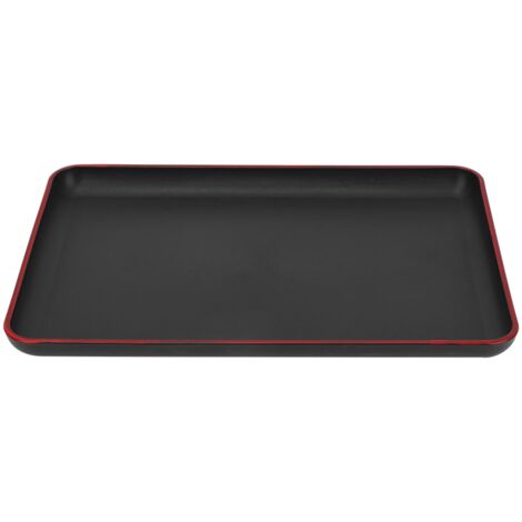 Bandeja Rectangular Antideslizante Para Hostelería – 30.4x41.4 Cm, Color Burdeos, Plástico PP, Apta Lavavajillas, Borde Elevado