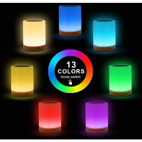 Led Touch Lamp for Bedroom, Living Room, Office - Bedside Lamp with Color Changing RGB Sensor - Usb Charging Port