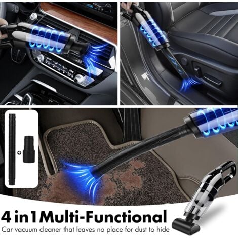 Handheld Vacuum Cleaner, Cordless Car Vacuum Cleaner, Various Accessories, Storage Bag, for Home Car Table, 100W Portable, 1000pa - Black, two filters