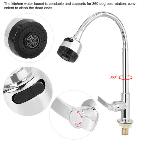 Universal Foldable Cold Water Faucet, Elegant G1/2 Inch, Household Kitchen Faucet, Kitchen Sink Water Tap