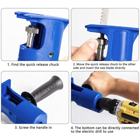 Electric Reciprocating Saw, Handheld Electric Drill for Woodworking, Garden Reciprocating Saw