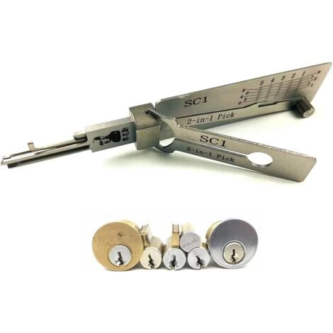 Lock and Latch Maintenance, SC1 LiShi Tools 2 in 1 Lock Picking Tools for Professional Locksmith SC1 LiShi Decord and Pick Set,AAFGVC