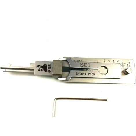 Lock and Latch Maintenance, SC1 LiShi Tools 2 in 1 Lock Picking Tools for Professional Locksmith SC1 LiShi Decord and Pick Set,AAFGVC