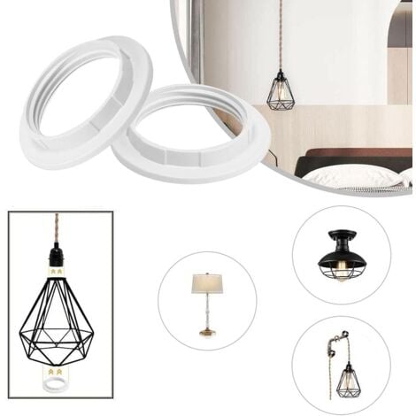 Promotion, 8Pcs E27 Lampshade Reducer Ring Lampshade Ring Adapter Converter Plate,AAFGVC