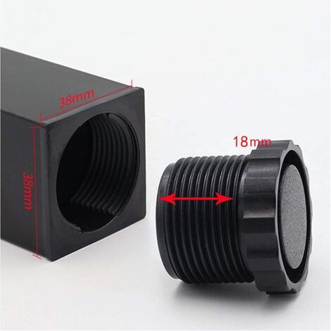 Adjustable Furniture Legs, 4 Sets, Metal Furniture Legs, Bathroom Cabinet Black Square Support Feet, Load Capacity 400kg, 30cm Height, 18mm Adjustable,AAFGVC