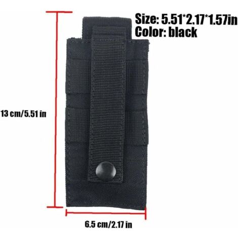 MiOYOOW Taschenlampen-Etui Aus Nylon – Mit Gürtelclip, Wasserdicht, Für Lampen Bis 14,5 Cm