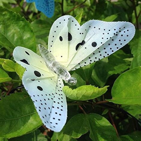 Schmetterling Solar LED Lichterkette für draußen, wasserdicht, Akku, 4 Meter, 12 LED, 2 Modi, dekorativ für Garten, Terrasse, Haus, Weihnachten, Ostern, Party, Terrasse, Balkon, An/Aus, Automatisch