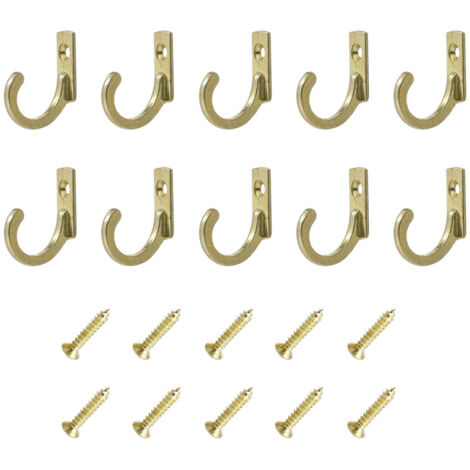 ELAYARD 10 Stück Drehbare Wäschehaken Mit Clips - Weiße Kleiderhaken Für Schrank & Bad - Platzsparende Aufbewahrung