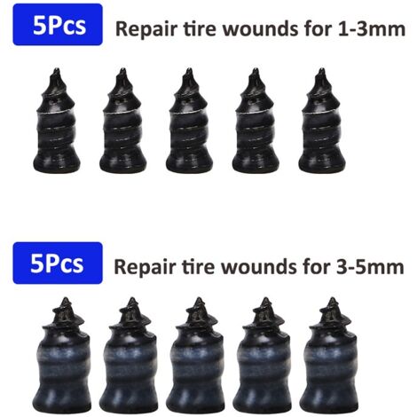 GORGECRAFT Reifenreparaturnägel – 20 Stück In 2 Größen (0,6x1,2 Cm Und 0,7x1,4 Cm), Aus Stahl, Mit Dichtkleber, Für Auto, Motorrad, Fahrrad Etc.