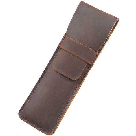 Runder Stifthalter Aus PU-Leder - Für Stifte, Make-up Pinsel & Deko