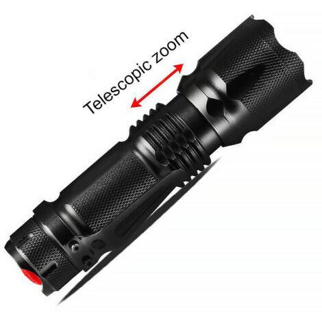 Bexdug Outdoor Zoom Taschenlampe – Wiederaufladbar, Starkes LED-Licht, USB-C (für Camping, Wandern)