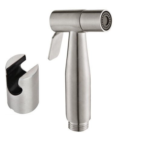 YSNOL Duschkopfhalter Aus Metall – Gebürstetes Nickel, Verstellbar, Für Handbrause & Bidet