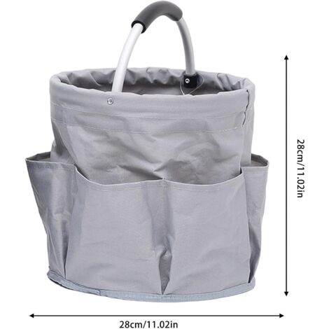 LoDrid Reinigungs-Tragetasche Mit Trennwänden – Grau, 39x18x30 Cm, Für Reinigungsmittel & Zubehör