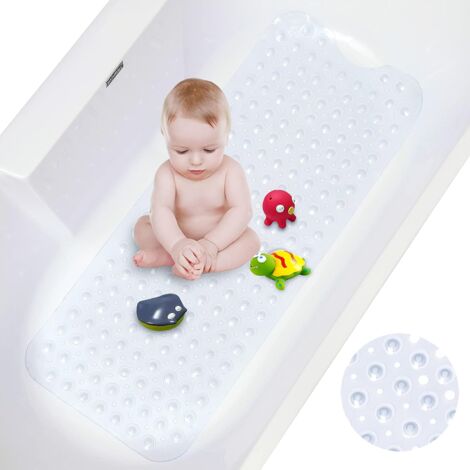YOLIFE Rutschfeste Badematte Für Die Badewanne – Extra Lange Gummimatte Mit 332 Saugnäpfen, 92x43 Cm