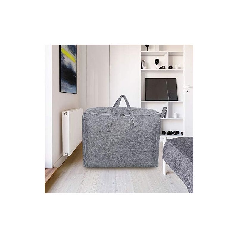 105L Duvet Storage Bags With Zips, 2 Pcs Waterproof Heavy Duty Oxford Laundry Bags