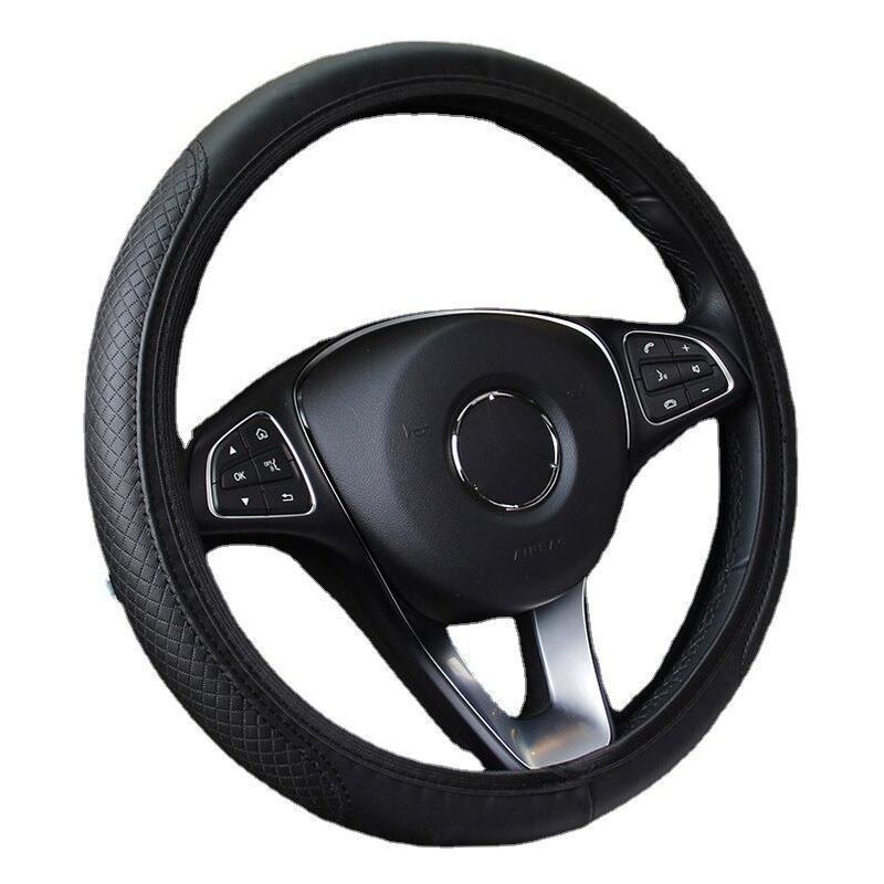Car Steering Wheel Cover Carbon Fiber Breathable Anti Slip