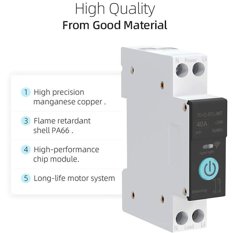 Tuya Wifi Smart Circuit Breaker 1p 40a Din Rail For Wireless App Remote Control Switch For Yandex A | QA