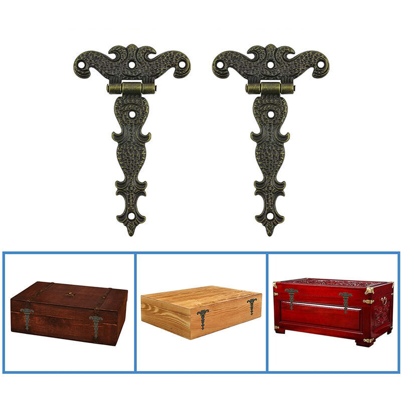 10pcs European Jewelry Box Chest Hinges Retro Music Wooden Case Hinge