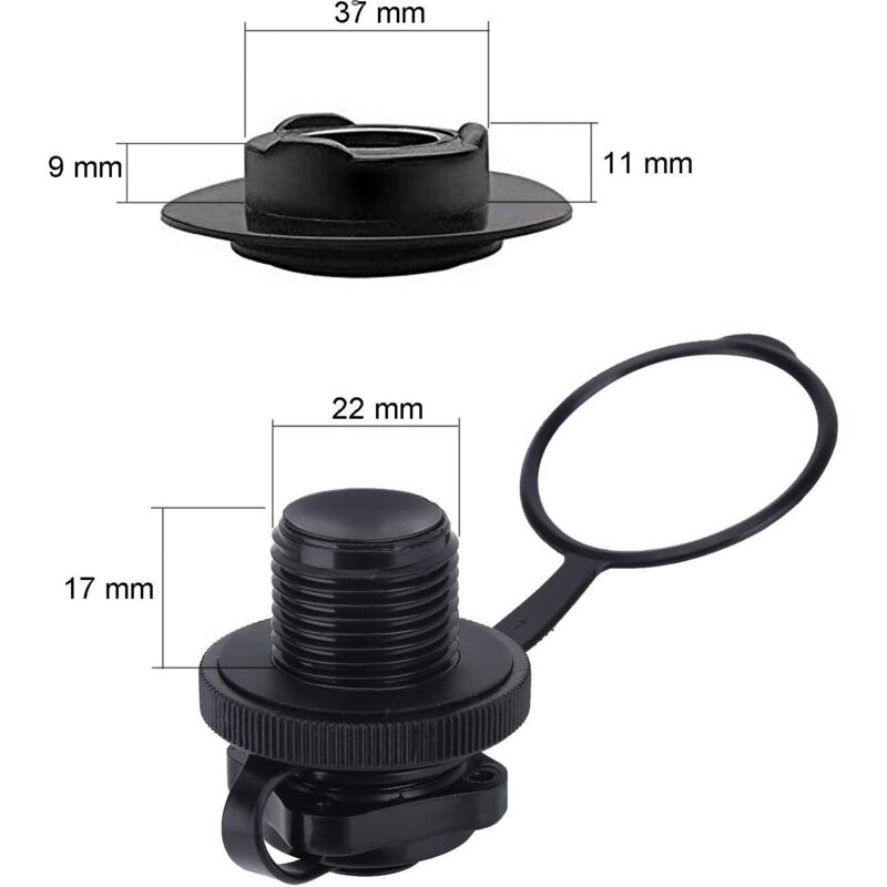 2pcs SUP Pump Adapter Inflatable Boat Air Valve Adaptor Board Fit