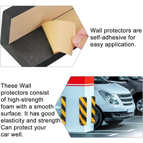 Garage Protection 4 Pieces Adhesive Garage Corner Protector Car Garage Wall Protection ...