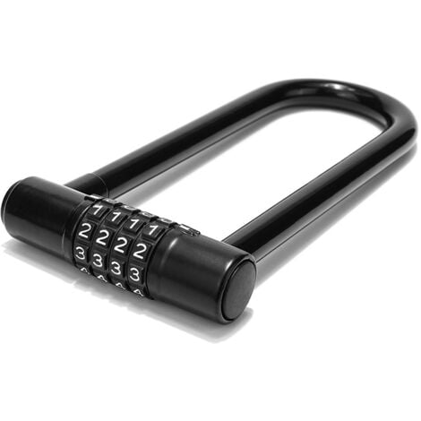Digit Code Bike Lock - 18 cm with Long Shackle - Waterproof Bike Lock with Resettable Code - Anti-Theft for Electric Scooters, Gates, Mountain Bikes, Sports, Schools, Sheds and Lockers