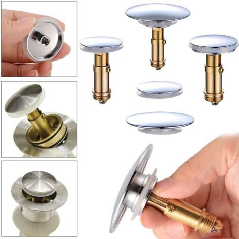 Pop Up Click Clack Sink Stopper – Solid Brass Chrome Plug For Kitchen & Bathroom, 38mm Size