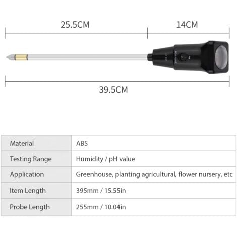 LY601 High Precision Soil Tester Agricultural Soil Monitoring Tester Greenhouse Planting pH Meter Hygrometer