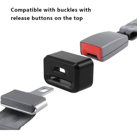 2 Pieces (Black) Safety Belt Buckle Protector Car Seat BeltLock Buckle Protector to Prevent Children from Unbuckling While Driving