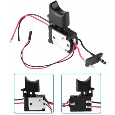 Cordless Drill Switch, 7.2V 24V Drill Speed Control Switch Lithium Battery Electric Drill Switch with Small Light