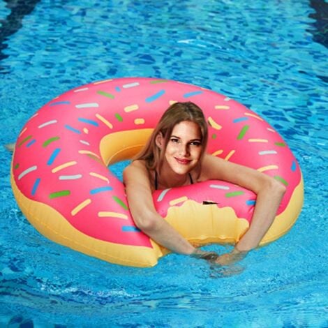Donuts Buoy（120cm）, Swimming Ring Summer Buoy Water Toy Buoy Pool Inflatable Buoy for Swimming Pool for Adults and Children