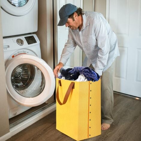 Laundry Basket Laundry Hamper with Handles 72L Large Felt Storage Bin Foldable Laundry Bag Multipurpose Organization Dirty Clothes Basket