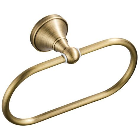 Towel Ring, Brushed Bronze, Antique Brass Oval Towel Holder Wall