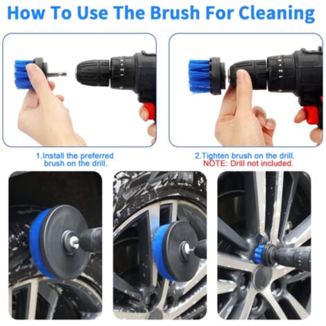 22PCS Car Cleaning Brush Kit, Car Cleaning Brush Auto Detailing Brush Car Wash Brush Car Cleaning Kit Car Rim Brush Drill Car Cleaning Interior and Exterior