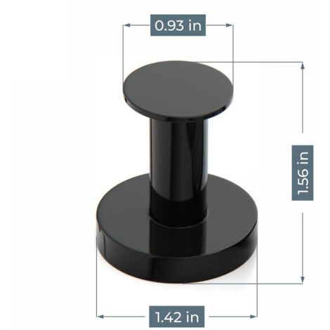 2 Pack Strong Magnetic Hooks for Hanging Coats and Bags 2 Pack Black Magnetic Hooks Heavy Duty Magnets Push Pin Style Magnetic Hook for Refrigerator, Locker, etc