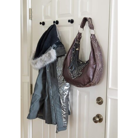 2 Pack Strong Magnetic Hooks for Hanging Coats and Bags 2 Pack Black Magnetic Hooks Heavy Duty Magnets Push Pin Style Magnetic Hook for Refrigerator, Locker, etc