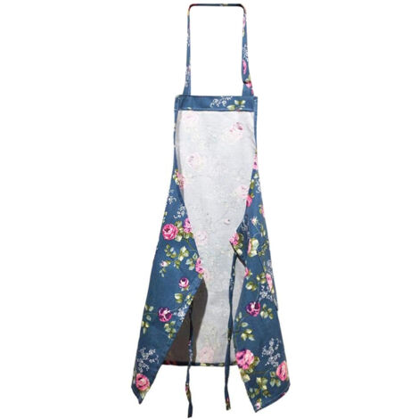 2-Pack Floral Waterproof Aprons For Women – Large, Adjustable Drawstring, Pocket