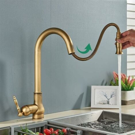 Brass Kitchen Faucet Pull Out Kitchen Faucets Black Faucets Single Hole Swivel Hot