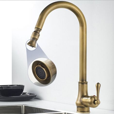 Brass Kitchen Faucet Pull Out Kitchen Faucets Black Faucets Single Hole Swivel Hot