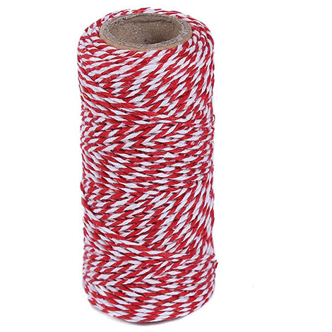 Black and white twine 2mmx100m(red and white), cotton baker's twine ...