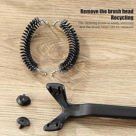 Espresso Coffee Machine Cleaning Brush, Coffee Machine Cleaning Brush Detachable Round Elbow Short Handle Coffee Brush Cleaning Tools(58mm)