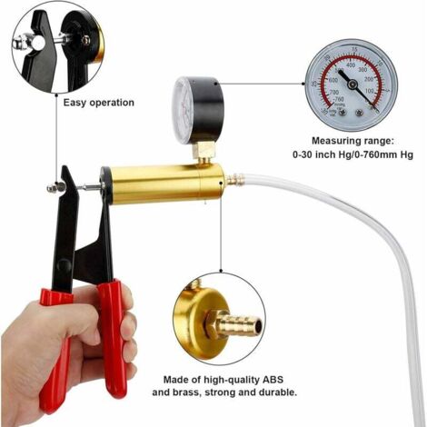 Brake Bleeder Device, Vacuum Pump Brake Bleeder Kit for Car Motorcycle Tester, Brake Bleeding Pressure Test with Carry Bag