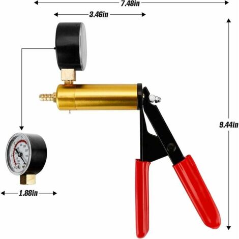 Brake Bleeder Device, Vacuum Pump Brake Bleeder Kit for Car Motorcycle Tester, Brake Bleeding Pressure Test with Carry Bag