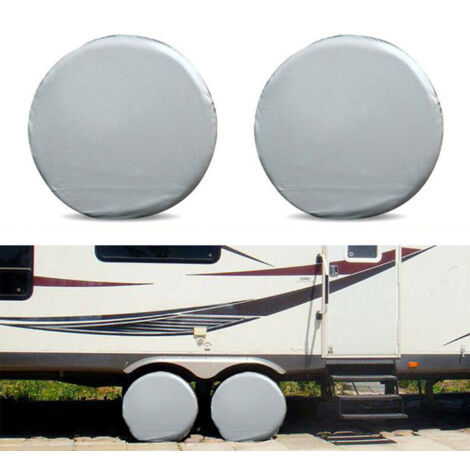 Set of 4 RV Tire Covers - 80cm Diameter for Trailers, RVs, Cars, Trucks and Campers