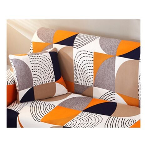 2 Seater Sofa Cover 140-180cm Sofa Cover with Armrests Modern Universal Elastic Sofa Cover Sofa Slipcover Protective Cover orange