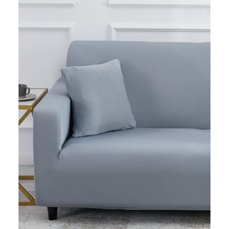 2 Seater Sofa Cover 145-185cm Sofa Cover with Armrests Modern Universal Elastic Sofa Covers Sofa Slipcover Protective Cover Light Grey