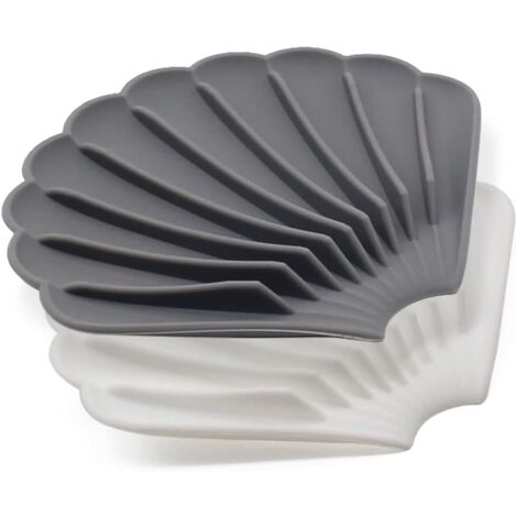 Set of 2 Soap Dishes, Drainage Soap Dish, Shower Soap Dish, Thickened, Non-Slip, Foldable for Sink, Shower, Bathroom, Kitchen (1/5)