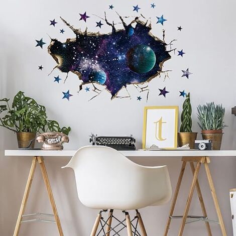 3D Round Porthole Wall Decal - Space Theme Vinyl Sticker In Small, Medium, Large Sizes - View #14