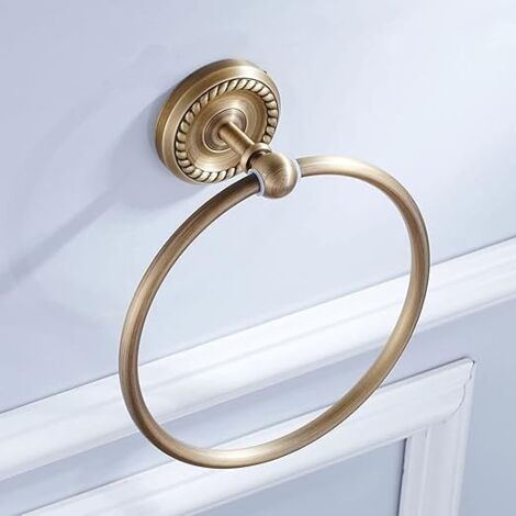 Antique Towel Ring,Retro Brass Towel Holder,Vintage Towel Ring with Drilling