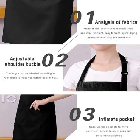 Whaline 2 Stück Küchenschürzen – Leinen & Baumwolle, Verstellbar, Herbst-Motiv Für Kochen & Backen